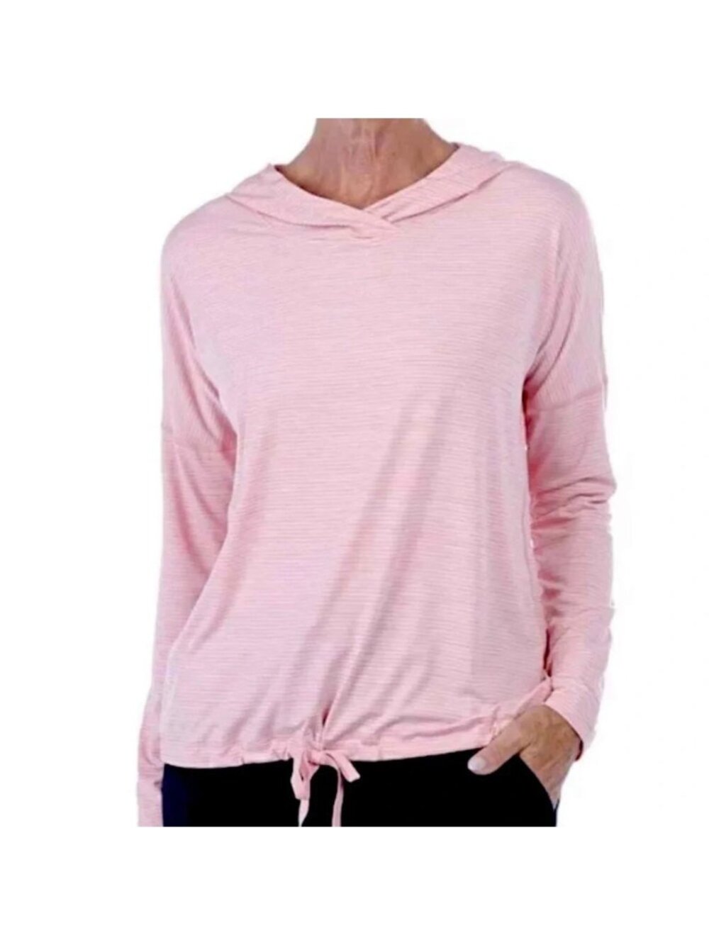 Skechers Pink Stripe Hooded Athletic Top - Small
